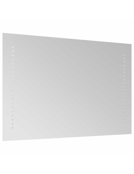 Specchio da bagno LED Trasparente 40 x 60 cm vetro temperato
