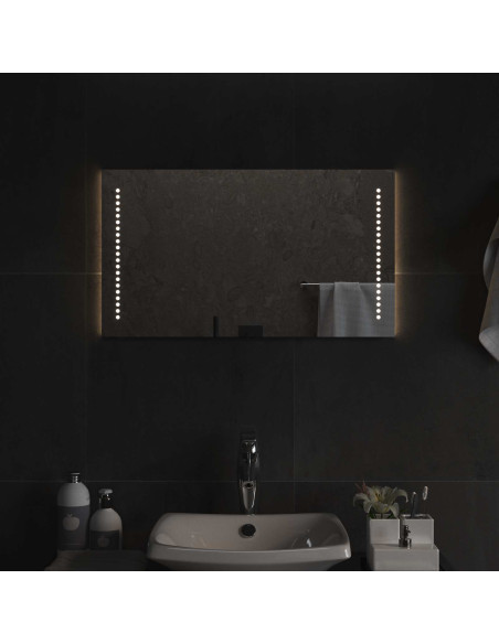 Specchio da bagno LED Trasparente 40 x 70 cm vetro temperato