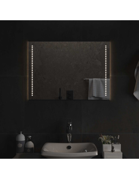 Specchio da bagno LED Trasparente 50 x 70 cm vetro temperato