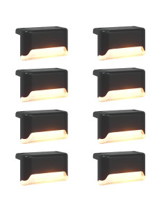 Luci solari da esterno con picchetto 8 pcs Bianco caldo 4,5 cm 2