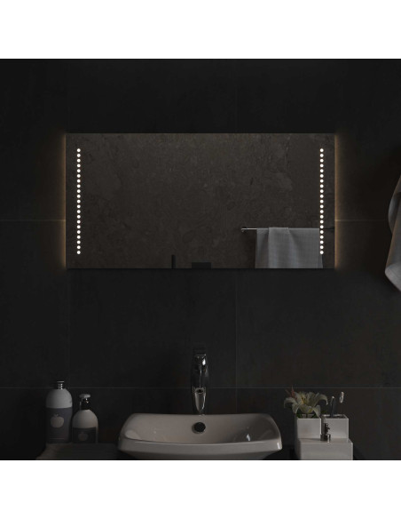 Specchio da bagno LED Trasparente 40 x 80 cm vetro temperato
