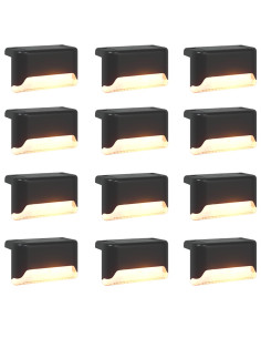 Luci solari da esterno con picchetto 12 pcs Bianco caldo 4,5 cm 2