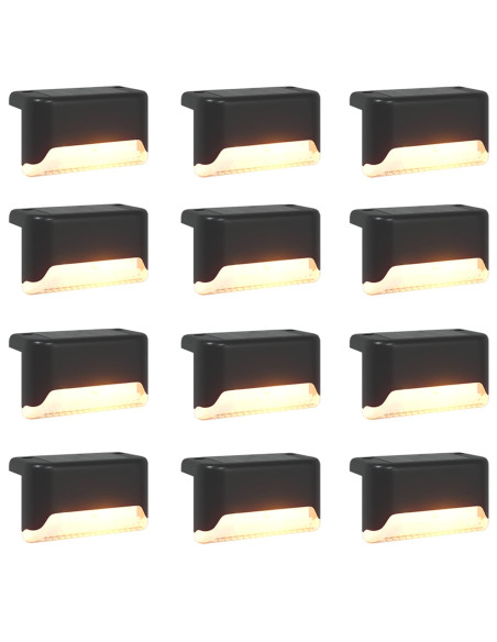Luci solari da esterno con picchetto 12 pcs Bianco caldo 4,5 cm