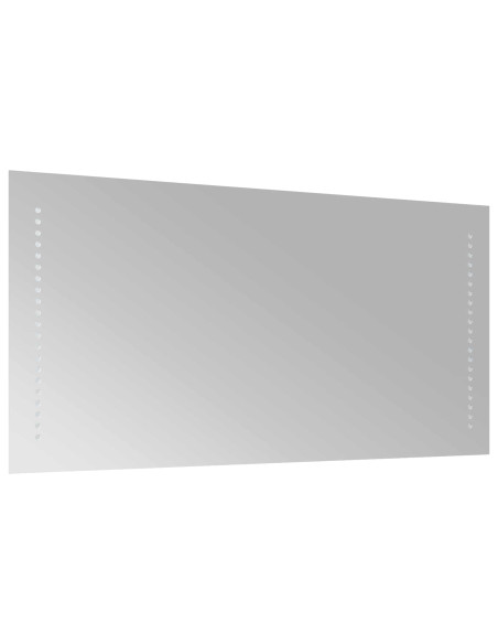 Specchio da bagno LED Trasparente 40 x 80 cm vetro temperato