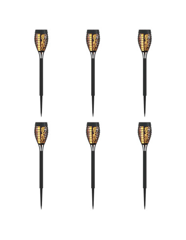 Luci solari da esterno con picchetto 6 pcs Bianco caldo 47,5 cm