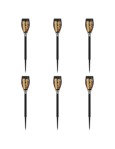 Luci solari da esterno con picchetto 6 pcs Bianco caldo 47,5 cm