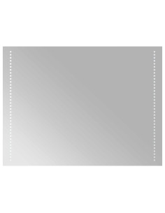 Specchio da bagno LED Trasparente 60 x 80 cm vetro temperato 2