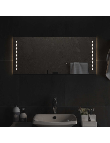 Specchio da bagno LED Trasparente 40 x 90 cm vetro temperato