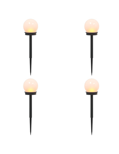 Luci solari da esterno con picchetto 4 pcs Bianco caldo 38,5 cm
