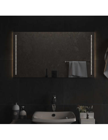 Specchio da bagno LED Trasparente 50 x 90 cm vetro temperato