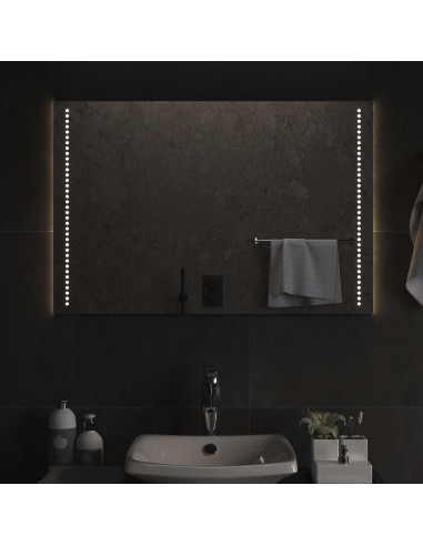 Specchio da bagno LED Trasparente 60 x 90 cm vetro temperato