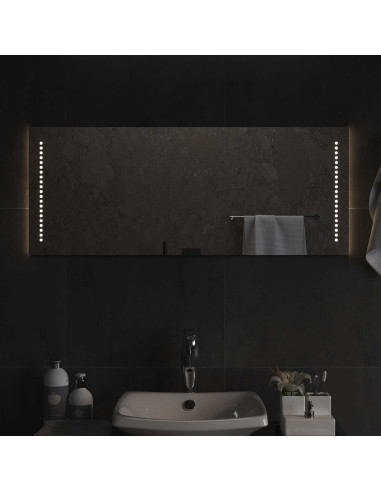Specchio da bagno LED Trasparente 40 x 10 cm vetro temperato