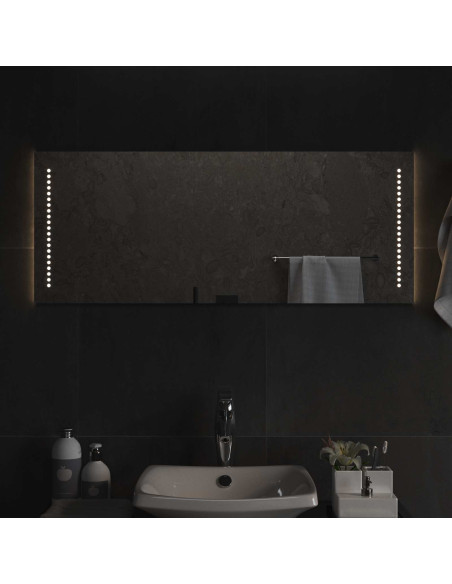 Specchio da bagno LED Trasparente 40 x 10 cm vetro temperato