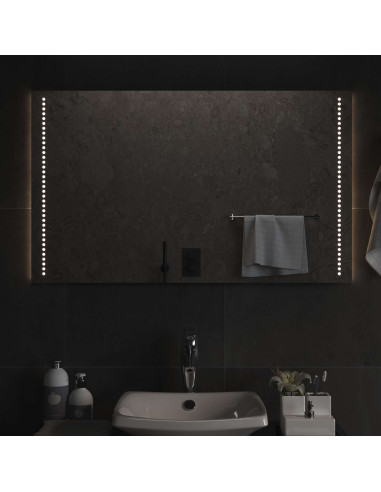 Specchio da bagno LED Trasparente 60 x 10 cm vetro temperato