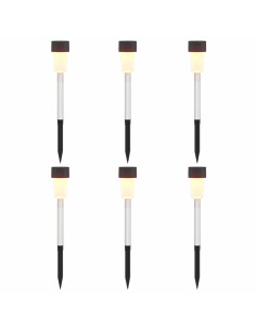 Luci solari da esterno con picchetto 6 pcs Bianco caldo 29,5 cm 2