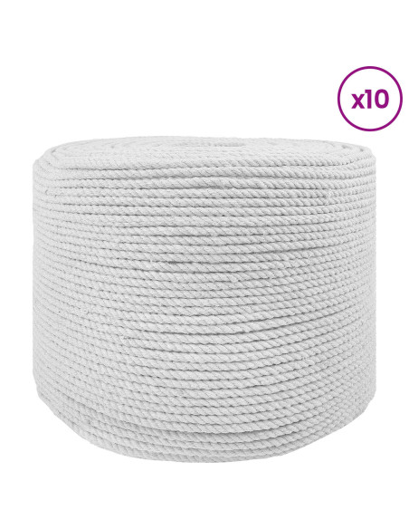 Corda 10 pcs Bianco Cotone