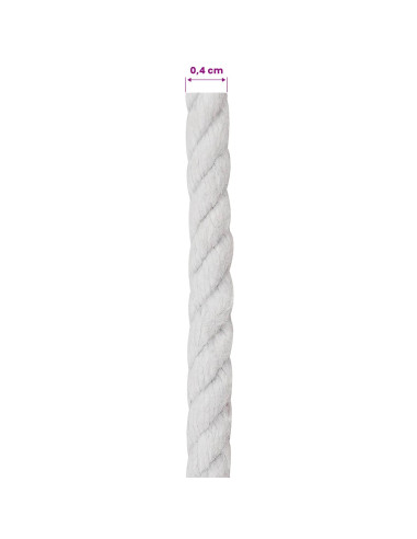 Corda Bianco 0,4 x 0,4 x 25000 cm Cotone