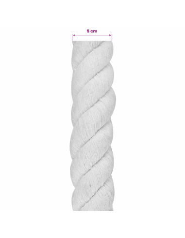 Corda Bianco 5 x 5 x 500 cm Cotone