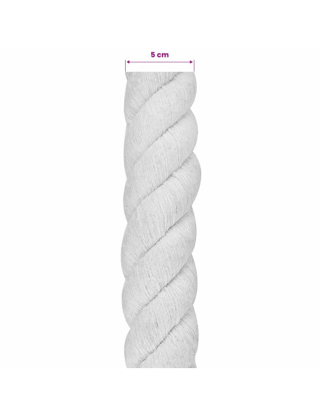 Corda Bianco 5 x 5 x 500 cm Cotone