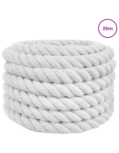 Corda Bianco 4 x 4 x 2500 cm Cotone