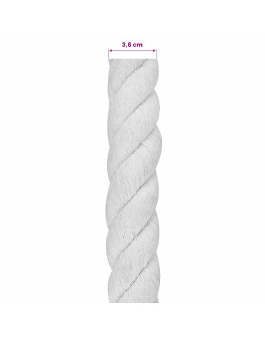 Corda Bianco 3,6 x 3,6 x 500 cm Cotone