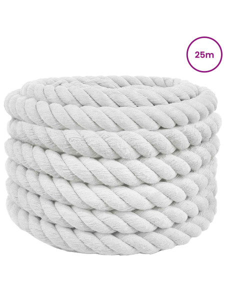 Corda Bianco 3 x 3 x 2500 cm Cotone