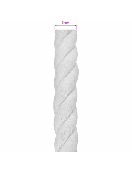 Corda Bianco 3 x 3 x 1000 cm Cotone