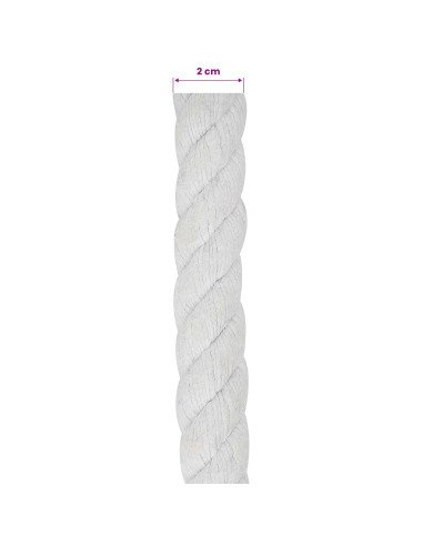 Corda Bianco 2 x 2 x 10000 cm Cotone