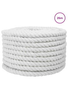 Corda Bianco 1,6 x 1,6 x 2500 cm Cotone 2