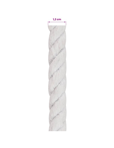 Corda Bianco 1,2 x 1,2 x 2500 cm Cotone