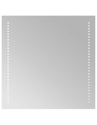 Specchio da bagno LED Trasparente 50 x 50 cm vetro temperato