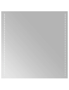 Specchio da bagno LED Trasparente 60 x 60 cm vetro temperato 2