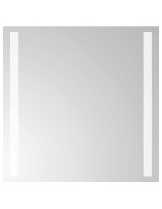 Specchio da bagno LED Trasparente 40 x 40 cm vetro temperato 2