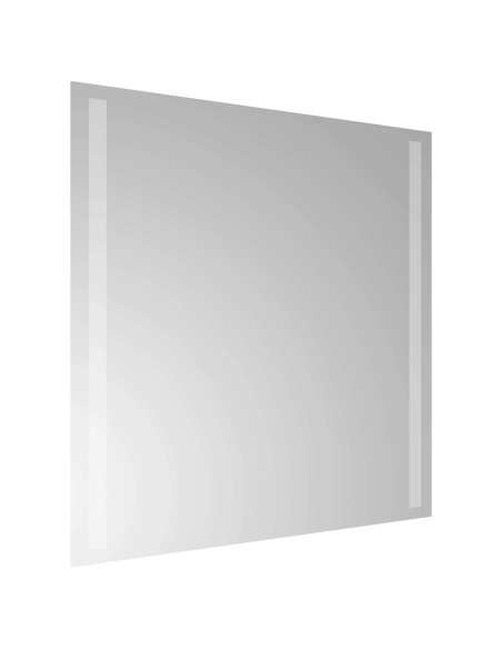 Specchio da bagno LED Trasparente 50 x 50 cm vetro temperato