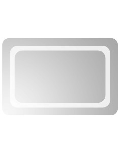 Specchio da bagno LED Trasparente 60 x 40 cm vetro temperato 2