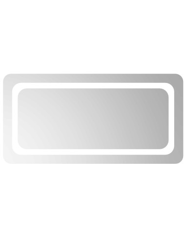 Specchio da bagno LED Trasparente 80 x 40 cm vetro temperato