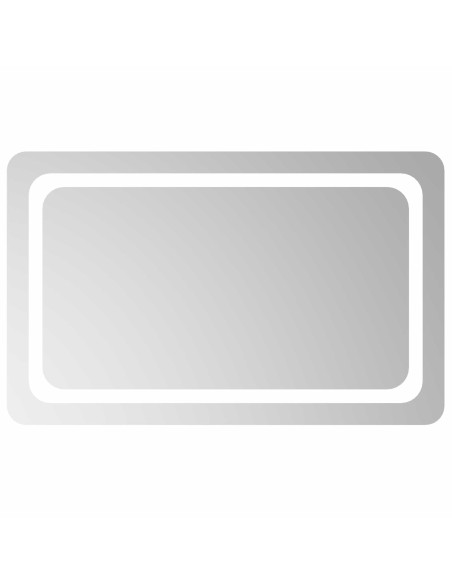 Specchio da bagno LED Trasparente 80 x 50 cm vetro temperato