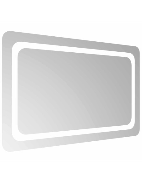 Specchio da bagno LED Trasparente 80 x 50 cm vetro temperato