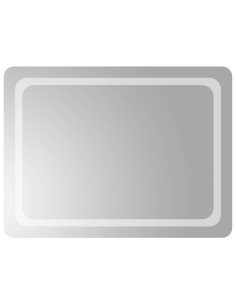 Specchio da bagno LED Trasparente 80 x 60 cm vetro temperato 2