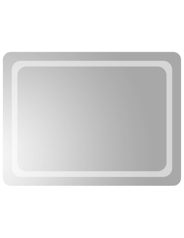 Specchio da bagno LED Trasparente 80 x 60 cm vetro temperato