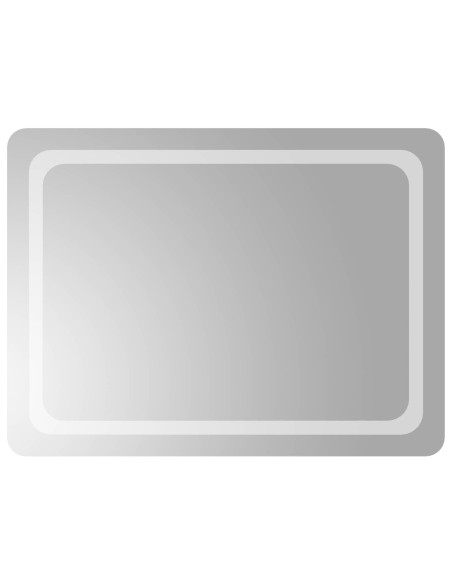 Specchio da bagno LED Trasparente 80 x 60 cm vetro temperato