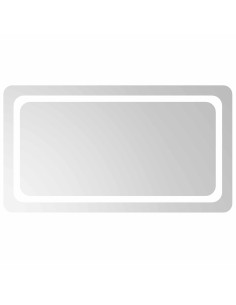 Specchio da bagno LED Trasparente 90 x 50 cm vetro temperato 2