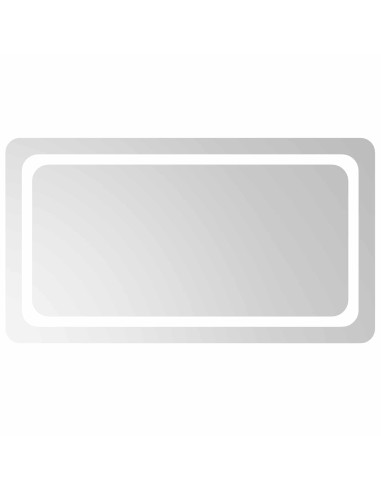 Specchio da bagno LED Trasparente 90 x 50 cm vetro temperato