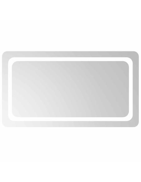 Specchio da bagno LED Trasparente 90 x 50 cm vetro temperato