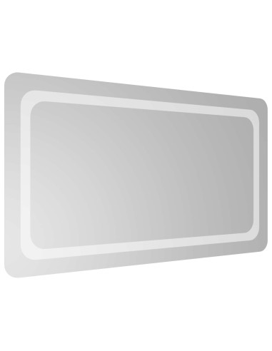 Specchio da bagno LED Trasparente 90 x 50 cm vetro temperato