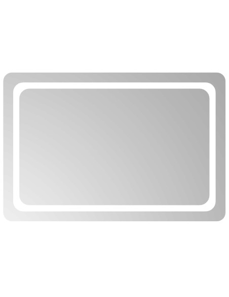 Specchio da bagno LED Trasparente 90 x 60 cm vetro temperato