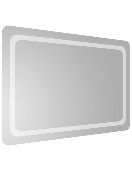 Specchio da bagno LED Trasparente 90 x 60 cm vetro temperato