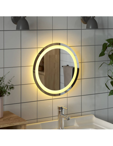 Specchio da bagno LED Trasparente Ø 40 cm vetro temperato
