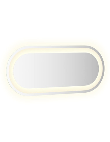 Specchio da bagno LED Trasparente 70 x 30 cm vetro temperato