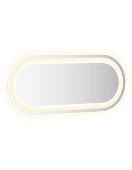Specchio da bagno LED Trasparente 70 x 30 cm vetro temperato